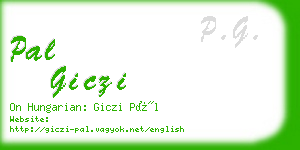 pal giczi business card